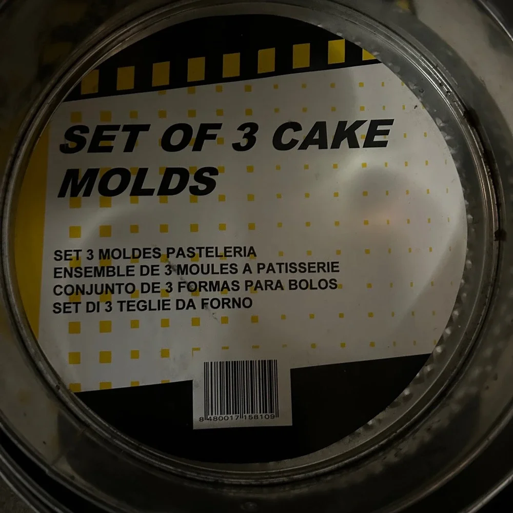 Set of 3 Round‎ Cake Pans Mold Bakeware Non Stick Baking Kitchen Pastry Pan